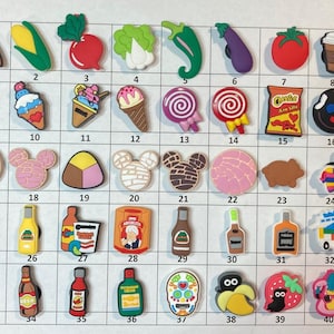 Shoe Charms Foodies - Choose 1-40 - LISTING XX
