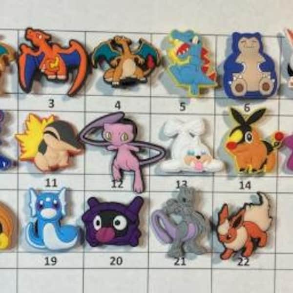 Shoe Charms Video Games Pokemon- Choose 1-22 Listing HH