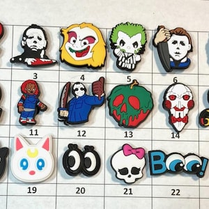 Shoe Charms Halloween Horror Nightmare  Choose 1-22 - LISTING S