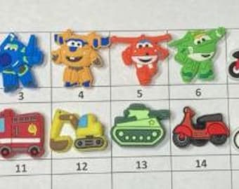 Shoe Charms Cars Planes and Things That Go  Choose 1-16 - LISTING FF