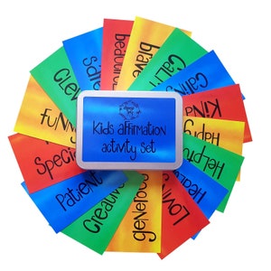 Kids Affirmation Cards- powerful positive tool to promote confidence + self-esteem, mood-boosting, create positive habits for your child
