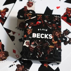 Schwarze Spielkarten - Spielkarten in Pokergröße mit detaillierten Illustrationen - Einzigartiges Geschenk für Männer, Frauen und Kinder für einen Spieleabend