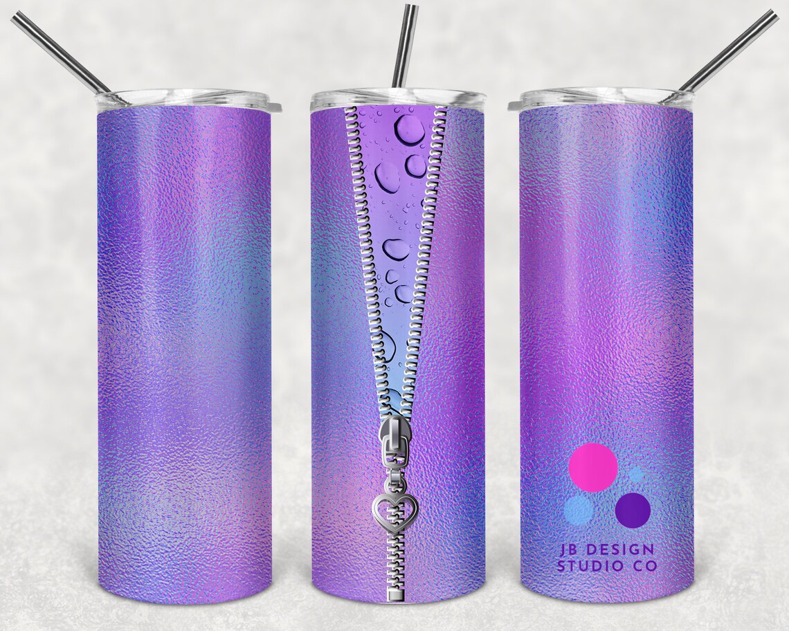 Water Zipper Tumbler Sublimation Digital Design 20oz Skinny Etsy