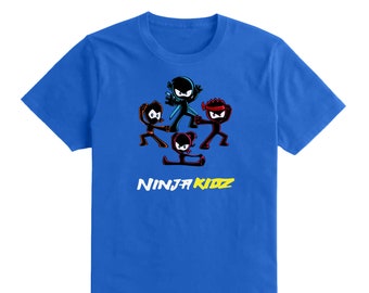 Kids Team Boys Girls Ninja Kidz Tv Gaming T-Shirt Childrens Funny Gift Tee Top