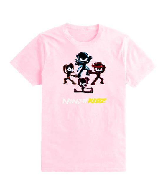 Kids Team Boys Girls Ninja Kidz Tv Gaming T-shirt Childrens Funny Gift Tee  Top 