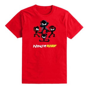 Kids Team Boys Girls Ninja Kidz Tv Gaming T-Shirt Childrens Funny Gift Tee Top image 4