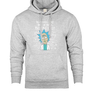 You Are A Piece of Sh*t and I Can Prove It Mathematically Funny Rick and Morty Inspired Hoodie, Graphic Hoodie, Birthday Gifts Heather Grey