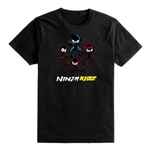 Kids Team Boys Girls Ninja Kidz Tv Gaming T-Shirt Childrens Funny Gift Tee Top image 6