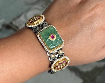 Handmade Vintage Victorian 925 Silver Bracelet