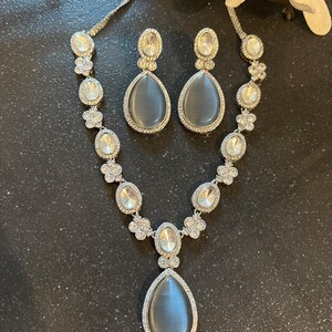 Victorian Kundan Necklace with Earrings / Wedding Necklace Set/ Indian Kundan Jewellery