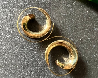 Brass Hoop Earrings / Brass Earrings/ Brass Hoops/ Handmade Earrings