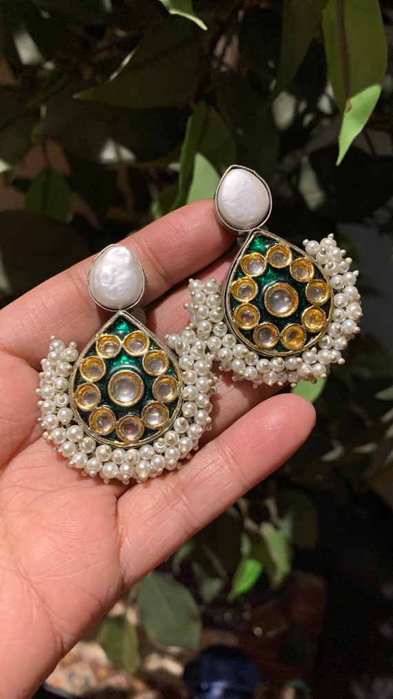 Designer clearance pearl earrings