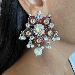 Elegant Fusion Earrings/ Vintage Earrings/ Indian Earrings/ Indian Jewellery/ Rare Find/ One piece