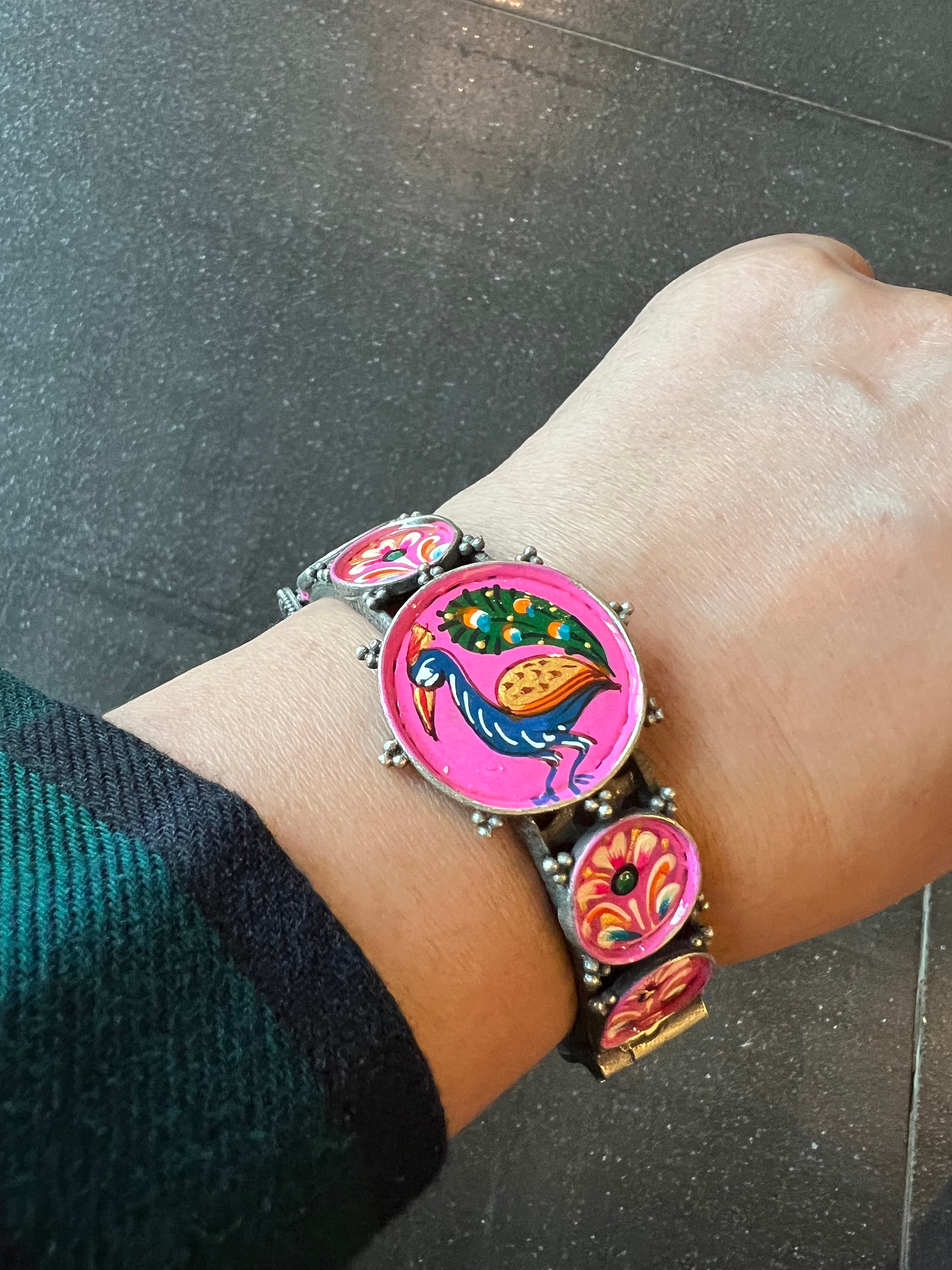 アンティーク ハンドペイント バード バングル - Etsy 日本