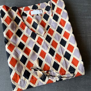 Geometric Cotton Kaftan/ Loungewear/ Resort Wear/ Night Wear/ Comfort Wear