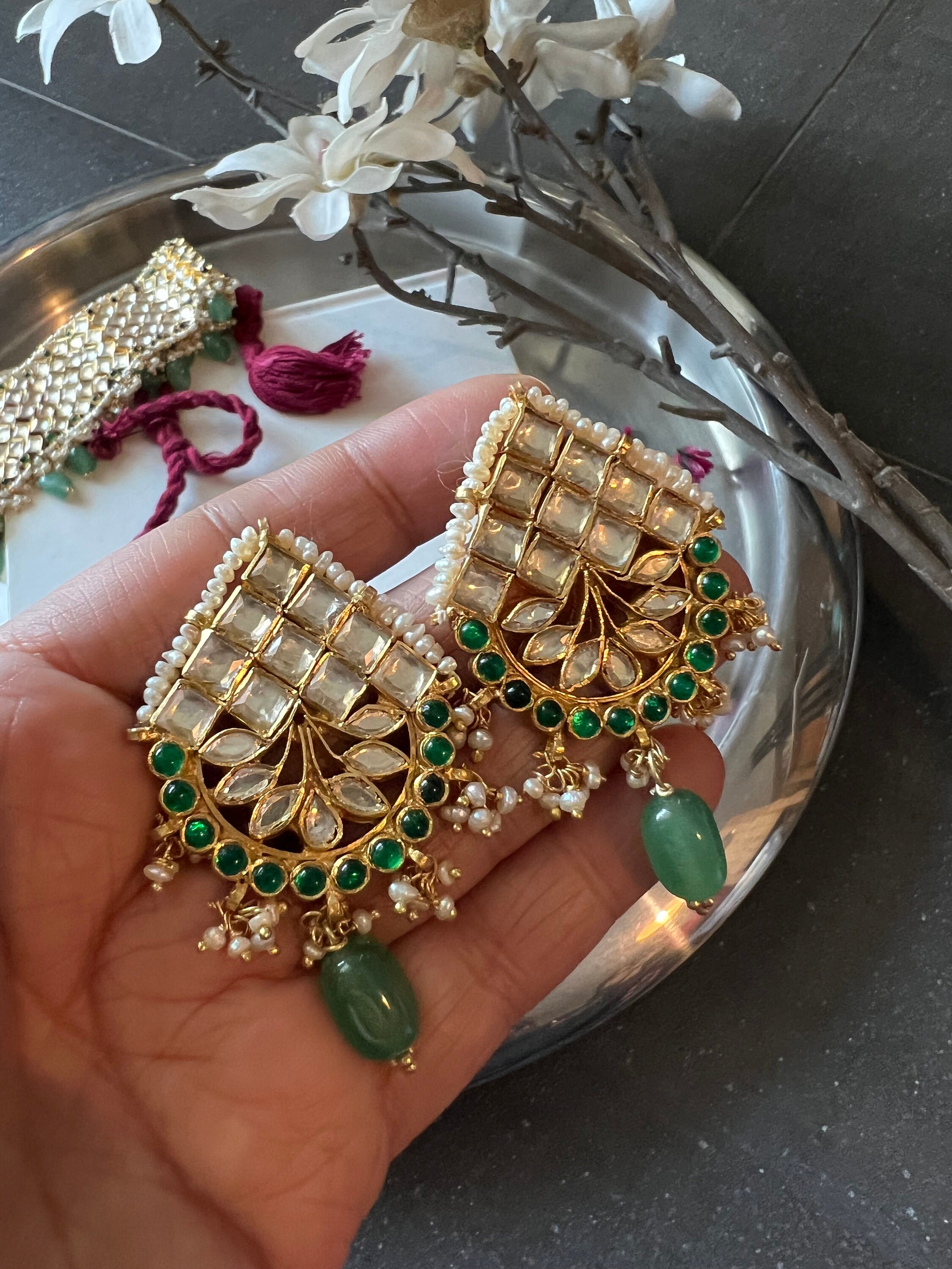925 silver kundan sale jewellery