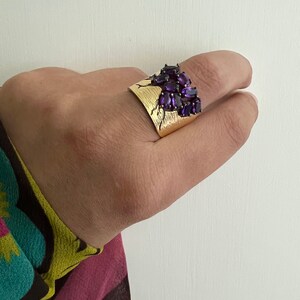 Designer Pur 925 Silber Amethyst Ring