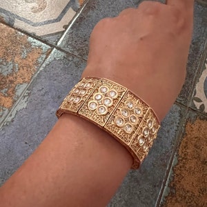 Antique Kundan Openable Kada