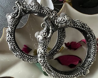 Elegant Brass Elephant Kada - Premium Quality Silver Replica
