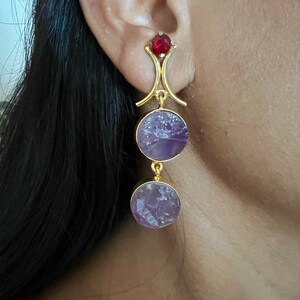 Pretty Stone Earrings/ Gemstones Earrings/ Designer Earrings/ Stylish Earrings/ Handmade Earrings