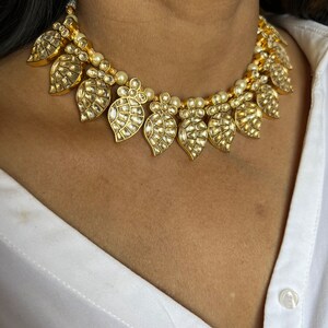 Pachi Kundan Wedding Choker Necklace with Studs