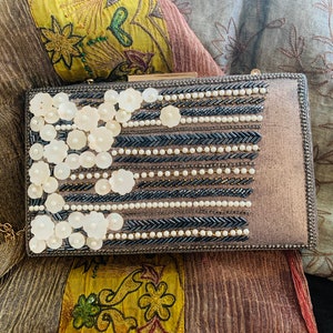 Vintage Blue Clutch/ Clutch Bag/ Evening Bag/ Party Bag / Fashion Accessory/ Bridal Accessory/ Wedding Clutch/ Sling Bag