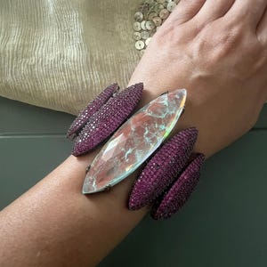 Bold Designer Austrian Crystal Bracelet | SHIVKA