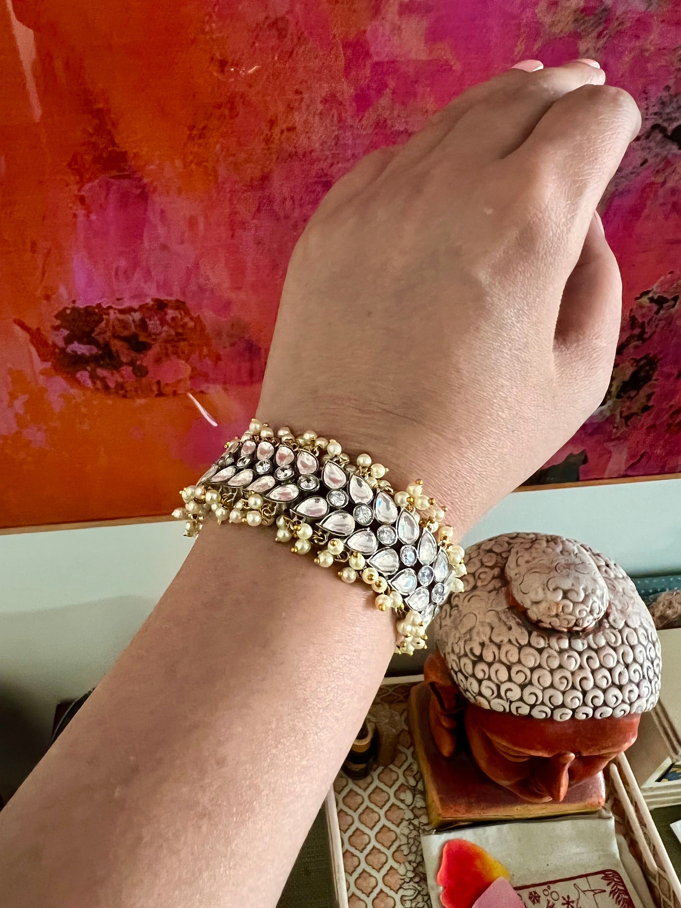 SHIVKA Scintillating Faux Diamond Bracelet/ Wedding Jewellery/ Etsy