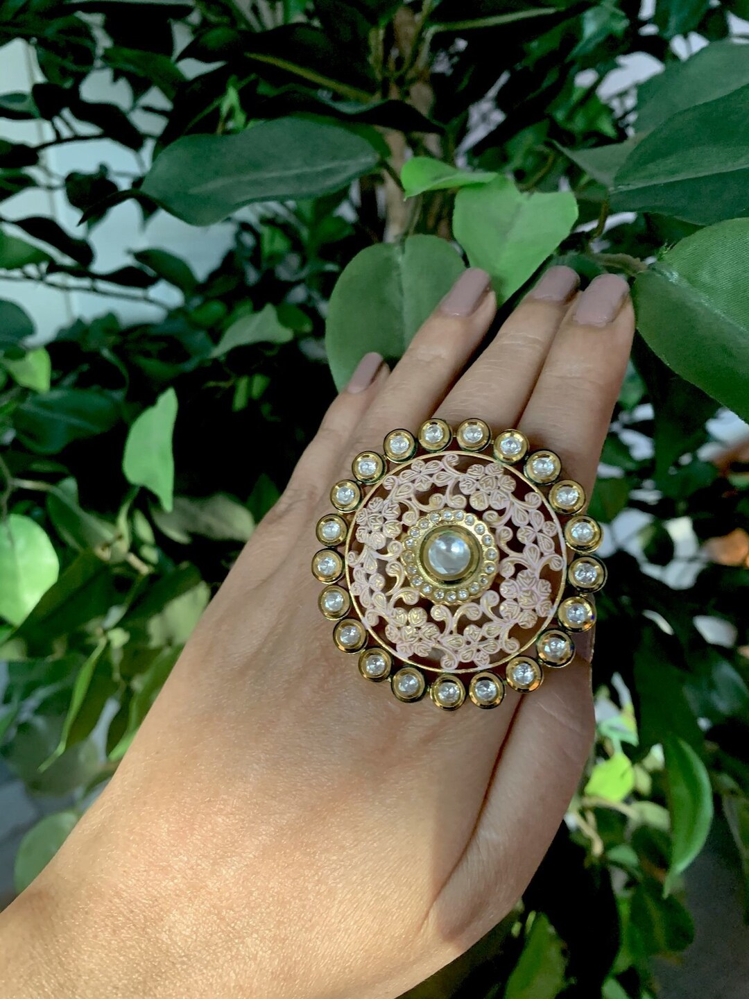 Kundan two deals finger ring