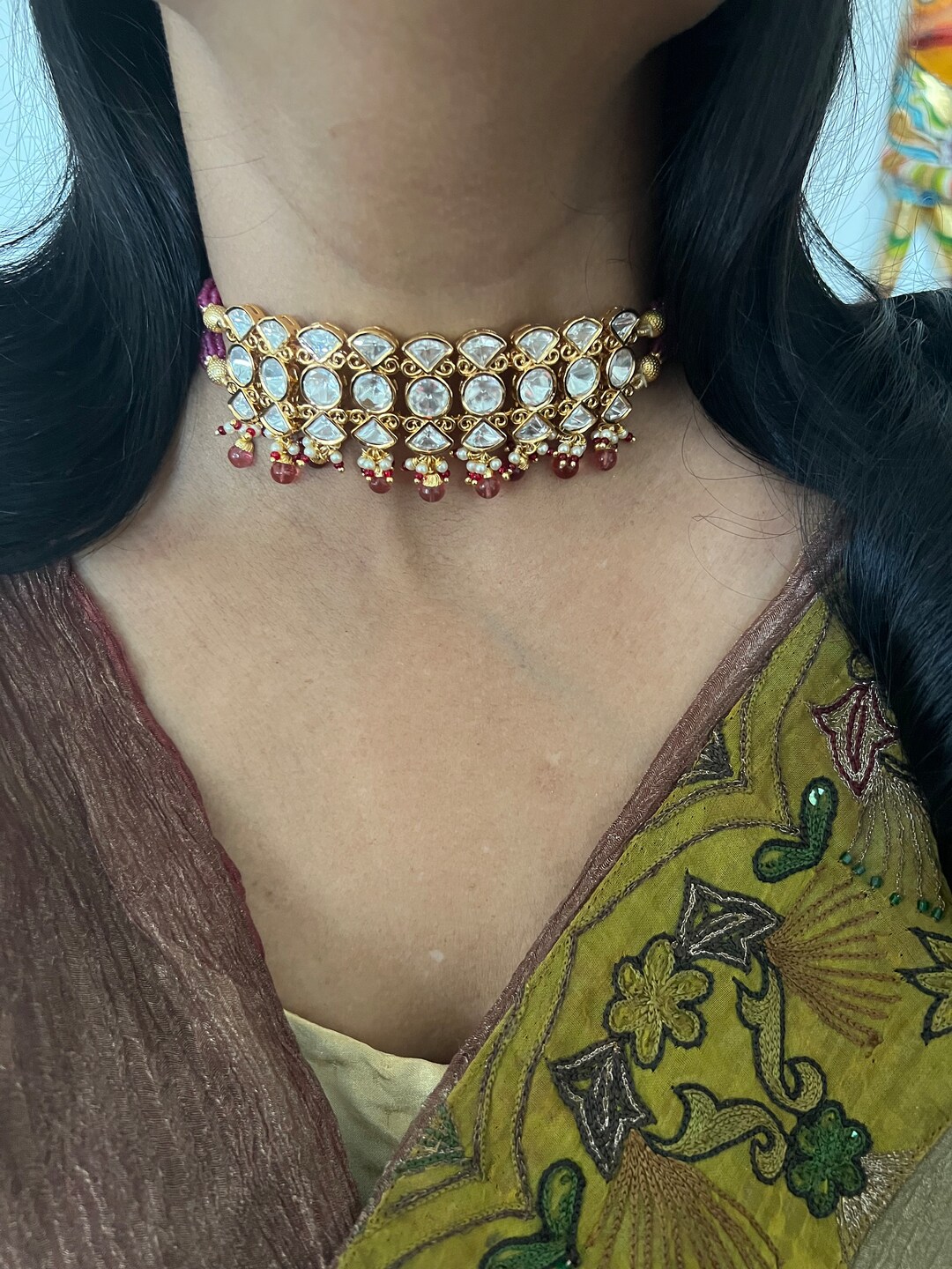 Kundan cheap choker online