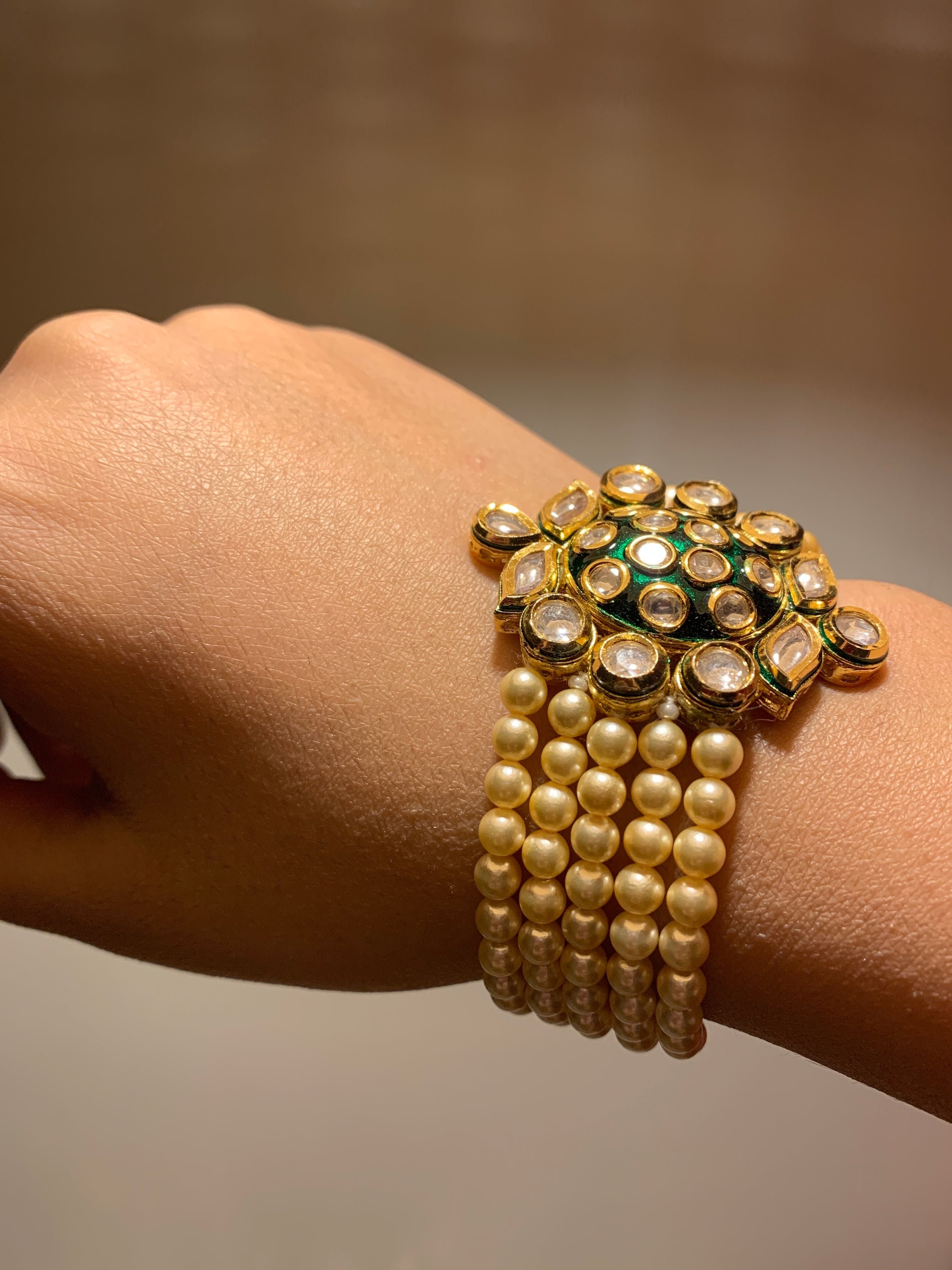 Indian Traditional Gold Plated Sparrow Design Kundan Bangle Jewelry Set  Bracelet | eBay