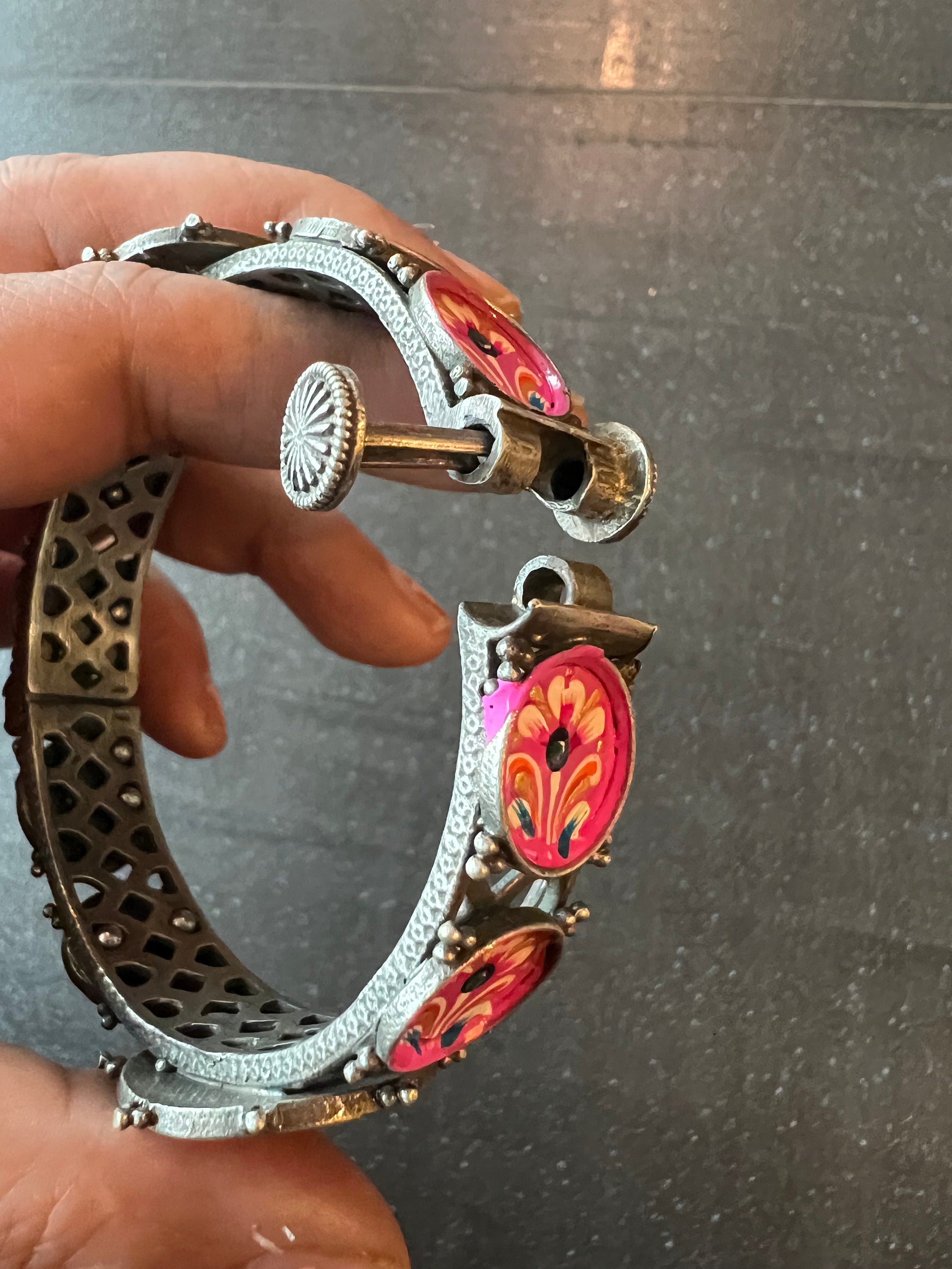 アンティーク ハンドペイント バード バングル - Etsy 日本