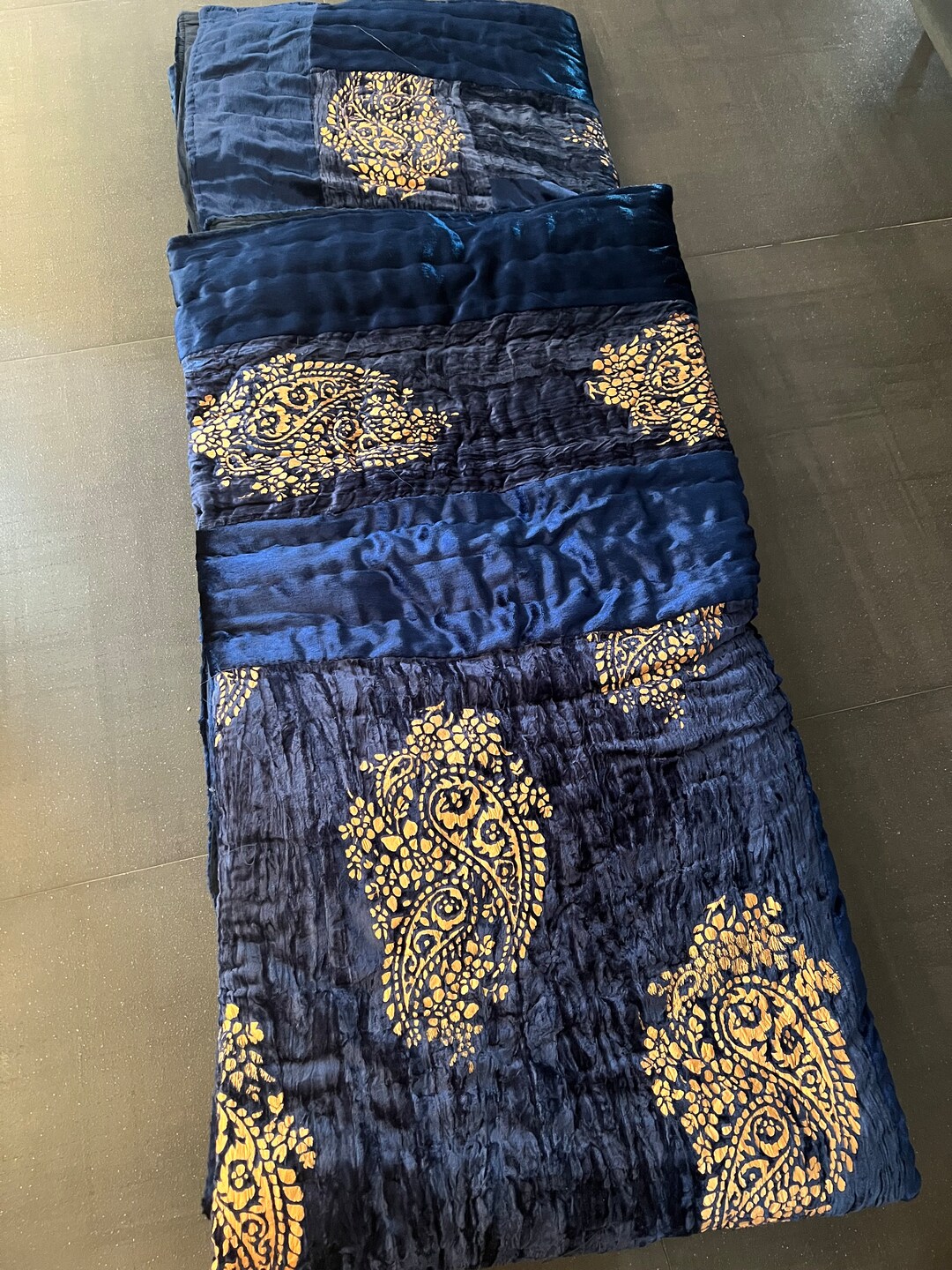 Blue Velvet Jaipur Quilt/ Double Bed Jaipur Quilt Etsy