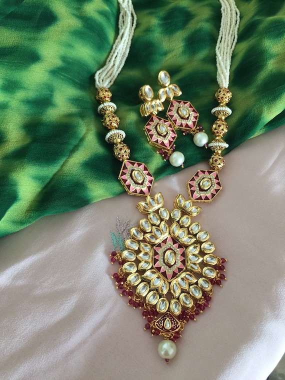 Kundan necklace hotsell set designs
