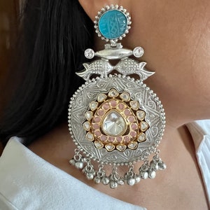 Bold and Beautiful Fusion Earrings/ Vintage Earrings/ Indian Earrings/ Indian Jewellery/ Rare Find/ One piece