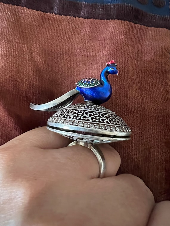 il_300x300.4350482861_oal2.jpg 925 Sterling Silver Peacock Ring main image 1