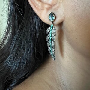 Minimalist 925 Silver Leaf Earrings