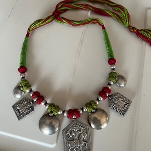 Tribal Pendant Thread Necklace