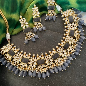 Royal Bridal Choker Necklace with Earrings and Maangtikka