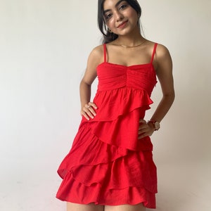 Red Ruffles Dress