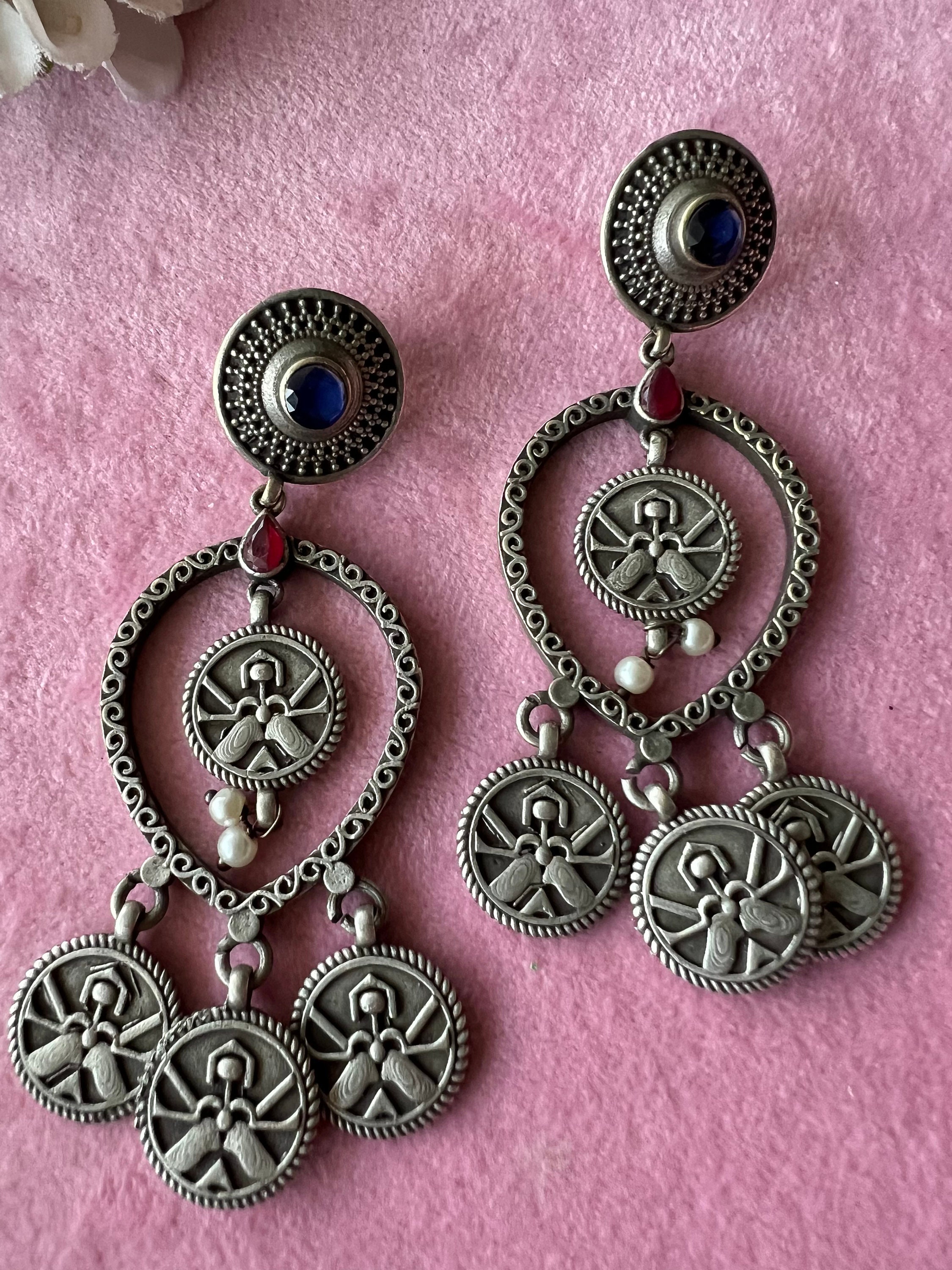 Vintage Coin Tribal Earrings - The Heritage Art
