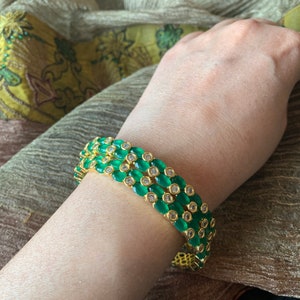 Emerald Green AD Bangles-set of 2/ Indian Bangles/ Wedding Bangles