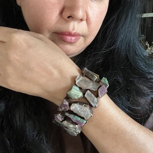 Statement Natural Gemstones Bracelet/ Designer Bracelet/ Stylish Bracelet/ Statement Bracelet