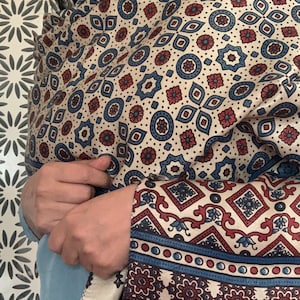 Shivka Designed Gajji Seidenstola / Seidenstola / Seidenschal / Seidentuch