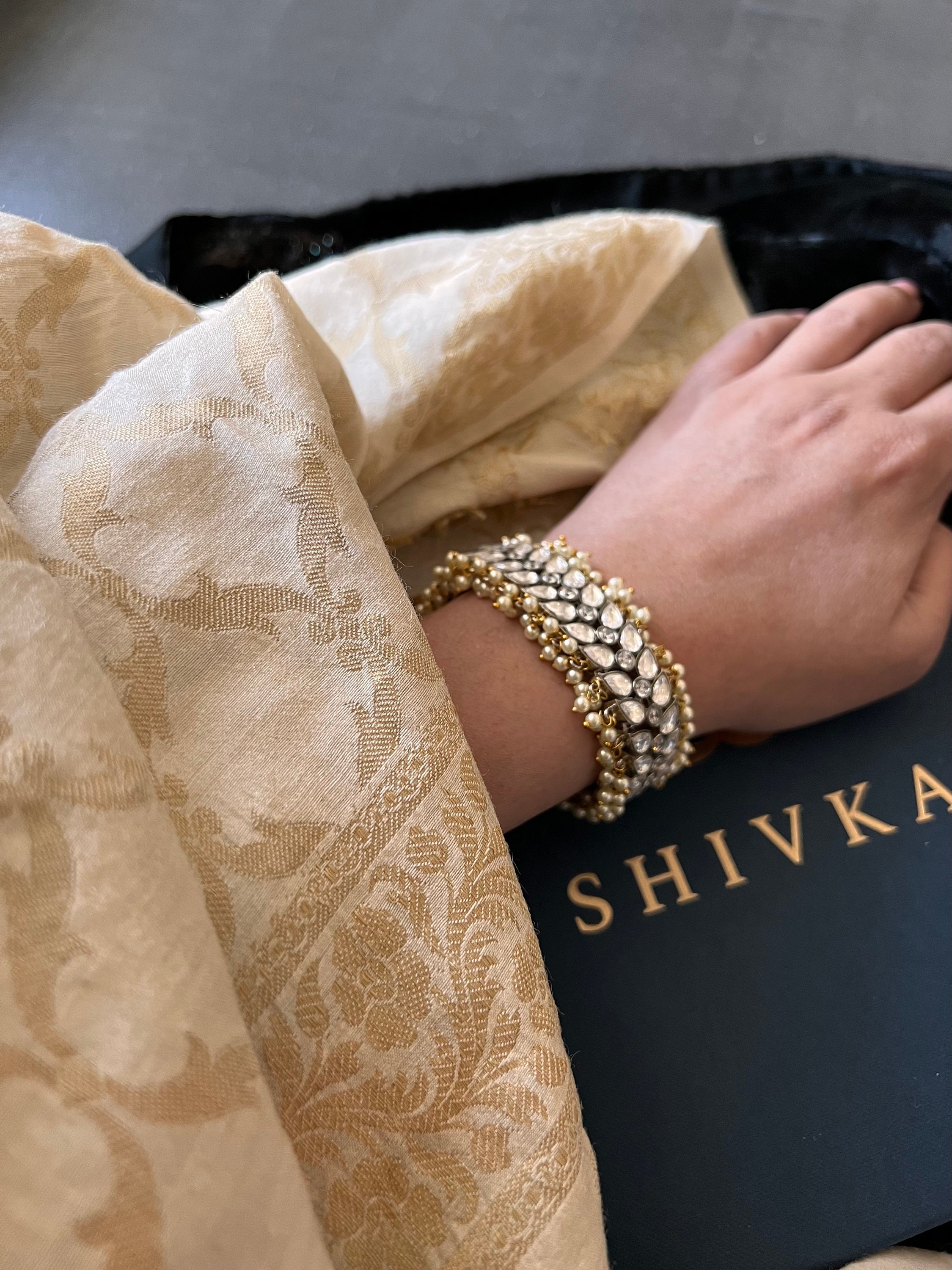SHIVKA Scintillating Faux Diamond Bracelet/ Wedding Jewellery/ Etsy