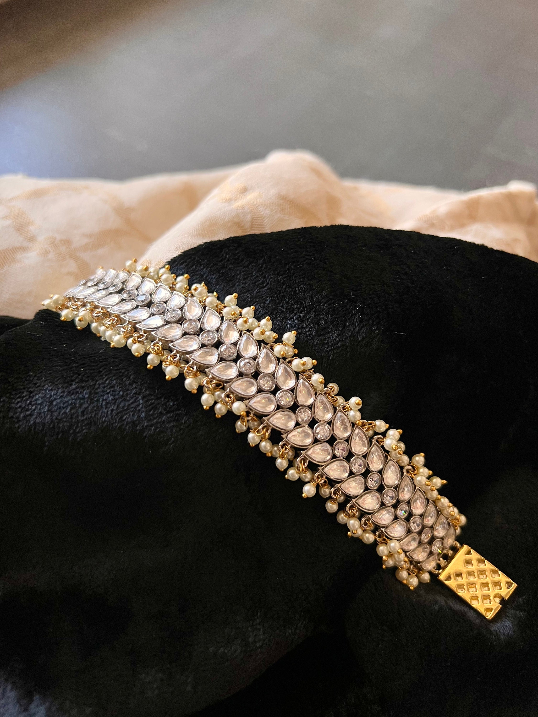 SHIVKA Scintillating Faux Diamond Bracelet/ Wedding Jewellery/ Etsy