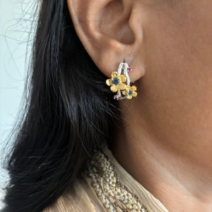 Designer Pure 925 Silver Baali Earrings