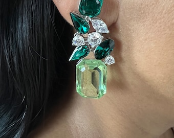 Elegance Defined: Handmade Austrian Crystal Statement Earrings