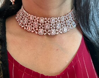 diamond choker set