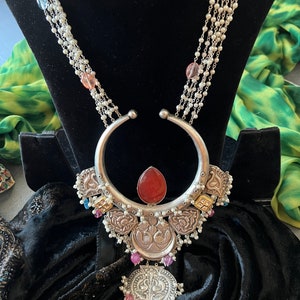 Statement Fusion Long Necklace/ Indian Necklace/ Handcrafted Necklace